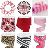 Wreath Kit, Happy Valentine's Day, Red/Pink/Hot Pink/Black/White/Tan/Brown