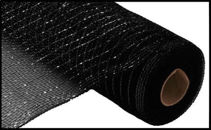 10"x10yd Metallic Mesh, Black w/Black Foil  SU35BP