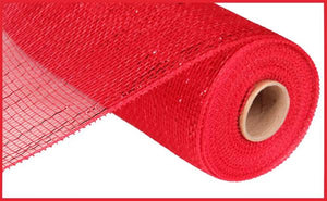 10"x10yd Metallic Mesh, Red w/Red Foil  SU35BP