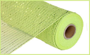 10"x10yd Metallic Mesh, Apple Green w/Lime Foil  SU35BP