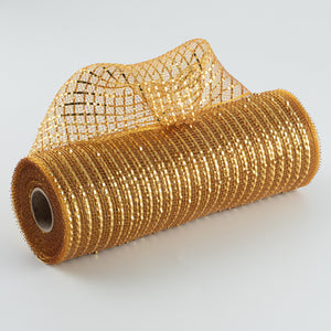 10"x10yd Wide Foil Mesh, Gold/Brown w/Gold Foil  SU35B