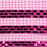 10"x10yd Border Stripe Metallic Mesh, Hot Pink w/Hot Pink Foil  SU35