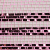 10"x10yd Border Stripe Metallic Mesh, Pink w/Pink Foil  SU35