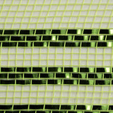 10"x10yd Border Stripe Metallic Mesh, Apple Green w/Lime Foil  SU35B
