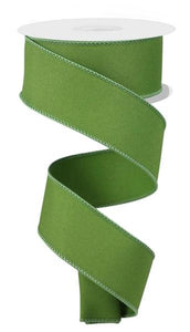 1.5"x10yd Diagonal Weave Fabric, Moss Green  MA42