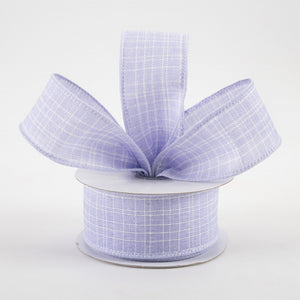 1.5"x10yd Check Royal Burlap, Lavender  JA11