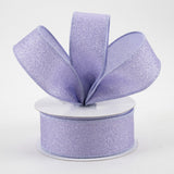 1.5"x10yd Fine Glitter On Royal Burlap, Lavender  MA67
