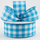 2.5"x50yd Woven Gingham Check, Blue/White  WL50