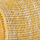 10"x10yd Two Tone Poly Burlap Mesh, Yellow/White ***ARRIVING SPRING 2024***
