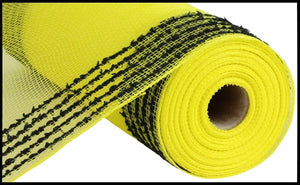 10.25"x10yd Poly/Drift Border Stripe Mesh, Yellow/Black  SU35B