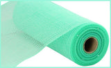 10.5"x10yd Faux Jute Stripe Fabric Mesh, Mint Green  SU35B