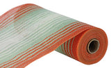 10.5"x10yd Faux Jute Ombre Mesh, Sage/Orange/Cream  SU35B