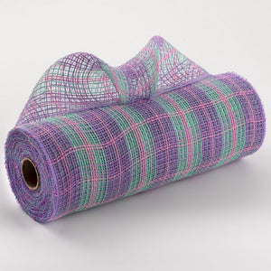 10.5"x10yd Mini Plaid Mesh, Lavender/Mint/Light Pink  SU35B