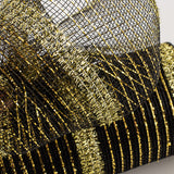 10.25"x10yd Wide Tinsel/Pp/Foil Mesh, Black/Gold  SU35B