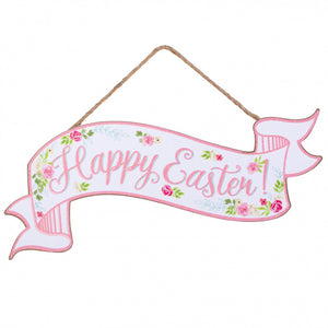 15"L x 6.25"H Happy Easter Banner, White/Pink/Green/Light Blue/Hot Pink  WS2