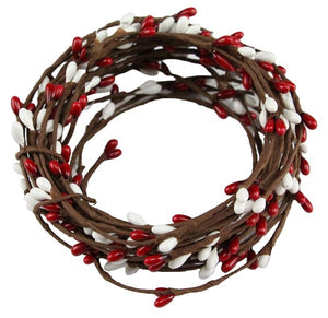 21.5'L Pip Garland, Red And White  WF