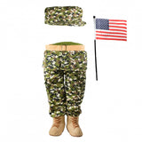 3pc 19.25"H Soldier Decor Kit, Camo, Tan/White/Black/Green/Brown  WS