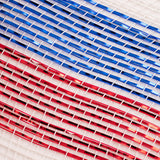 10"x10yd Red/White/Blue Small Stripe Poly Deco Mesh, Red/White/Blue  SU35B