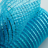 10"x10yd Wide Foil Mesh, Turquoise w/Turquoise Foil  SU35B