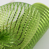 10"x10yd Wide Foil Mesh, Moss/Apple w/Lime Green Foil  SU35B