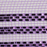 10"x10yd Border Stripe Metallic Mesh, Lavender w/Lavender Foil  SU35