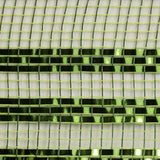 10.5"x10yd Border Stripe Metallic Mesh, Moss/Apple W/Lime Green  SU35