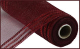 10"x10yd Border Stripe Metallic Mesh, Burgundy w/Red Foil  SU35B