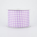 2.5"x10yd Gingham Check, Lavender/White  1A