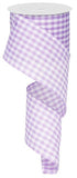 2.5"x10yd Gingham Check, Lavender/White  1A