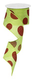 2.5"X10yd Giant Two Size Dots, Lime/Red - KRINGLE DESIGNS