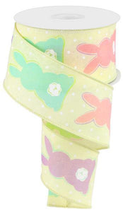 2.5"X10yd Bunny Bottoms On Royal, Yellow/Cream/Multi ***OUT FOR THE SEASON***