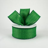 1.5"X10yd Cross Royal Burlap, Emerald Green - KRINGLE DESIGNS