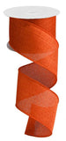 2.5"X10yd Cross Royal Burlap, Orange - KRINGLE DESIGNS
