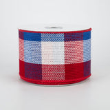2.5"x10yd Check, Red/White/Blue