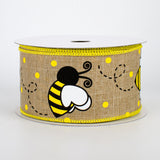 2.5"X10yd Bumblebee On Royal, Light Beige/Yellow/White/Black