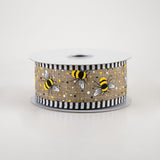 1.5"x100ft Bumble Bee/Royal/Stripe, Light Beige/Yellow/White/Black  WL50