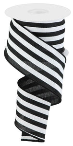 2.5"x10yd Vertical Stripe, Black/White  B115