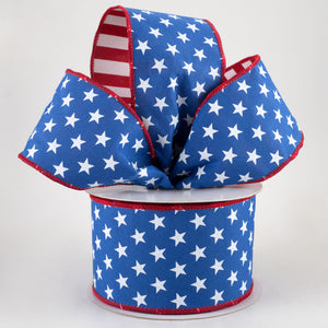 2.5"x10yd Stars/Stripes Fused Back, Red/White/Royal Blue  OC14