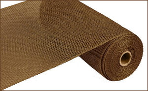 10"X10yd Poly Burlap Mesh, Brown - KRINGLE DESIGNS