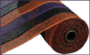 10"x10yd Poly Burlap Mesh, Orange/Black/Purple  SU36D