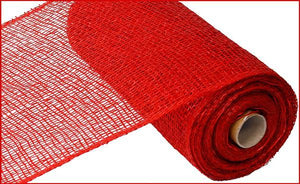 10"X10yd Poly Burlap Mesh, Red - KRINGLE DESIGNS