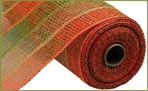 10"x10yd Poly Burlap Check Mesh, Brick/Honey Brown/Olive  SU36  ***ARRIVING LATE FALL 2024***