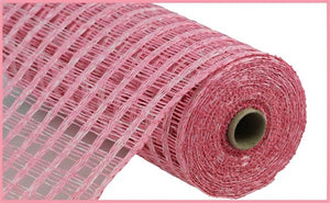 10"x10yd Two Tone Poly Burlap Check Mesh, Pink/White ***ARRIVING SPRING 2024***