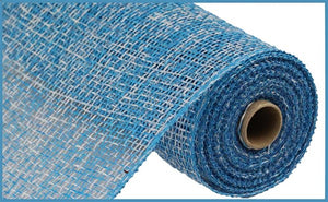 10"x10yd Two Tone Poly Burlap Mesh, Blue/White  SU36