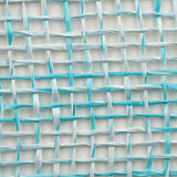 10"x10yd Two Tone Poly Burlap Mesh, Turquoise/White ***ARRIVING SPRING 2024***