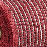 10"x10yd Multi Poly Burlap Mesh, Red/White  SU36