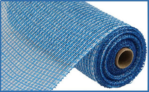 10"x10yd Multi Poly Burlap Mesh, Royal Blue/White  SU36  ***ARRIVING SUMMER 2025***