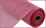 10"x10yd Multi Poly Burlap Mesh, Fuchsia/White  SU36