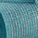 10"x10yd Multi Poly Burlap Mesh, Turquoise/White ***ARRIVING SPRING 2024***