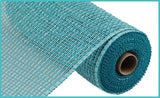 10"x10yd Multi Poly Burlap Mesh, Turquoise/White ***ARRIVING SPRING 2024***